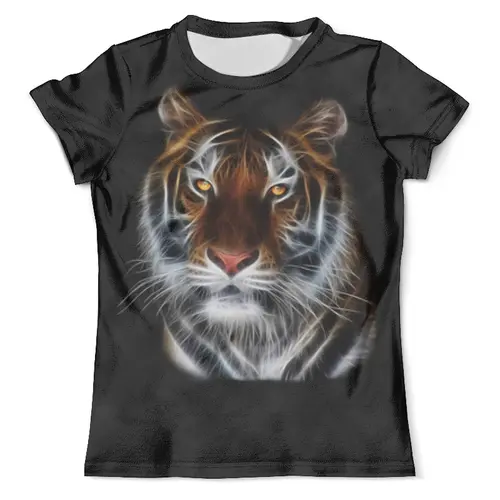 Заказать мужскую футболку в Москве. Футболка с полной запечаткой (мужская) Взгляд тигра от orca - готовые дизайны и нанесение принтов.