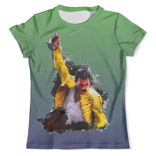 Заказать мужскую футболку в Москве. Футболка с полной запечаткой (мужская) Freddie Mercury   от T-shirt print  - готовые дизайны и нанесение принтов.