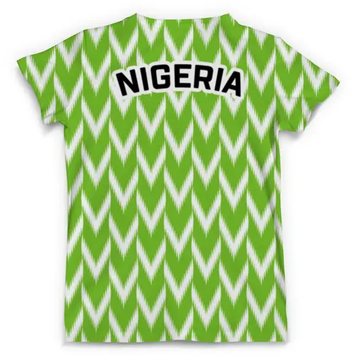Заказать мужскую футболку в Москве. Футболка с полной запечаткой (мужская) Сборная Нигерии от geekbox - готовые дизайны и нанесение принтов.