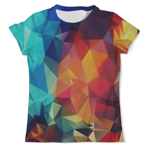 Заказать мужскую футболку в Москве. Футболка с полной запечаткой (мужская) Triangles от THE_NISE  - готовые дизайны и нанесение принтов.