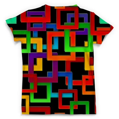 Заказать мужскую футболку в Москве. Футболка с полной запечаткой (мужская) Цветные квадраты от THE_NISE  - готовые дизайны и нанесение принтов.