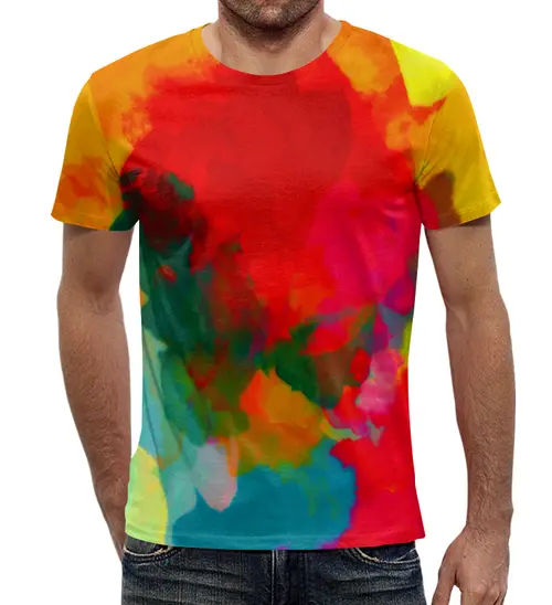 Заказать мужскую футболку в Москве. Футболка с полной запечаткой (мужская) Water Color от Fonzo - готовые дизайны и нанесение принтов.