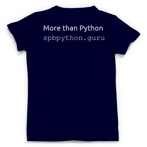 Заказать мужскую футболку в Москве. Футболка с полной запечаткой (мужская) SPb Python "More than Python" Deep Blue от SPb Python - готовые дизайны и нанесение принтов.