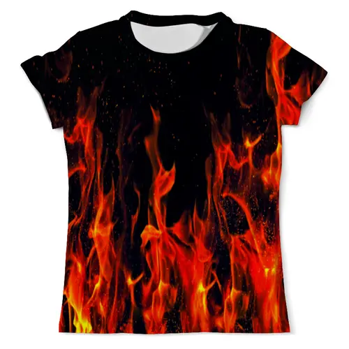 Заказать мужскую футболку в Москве. Футболка с полной запечаткой (мужская) Пламя от THE_NISE  - готовые дизайны и нанесение принтов.