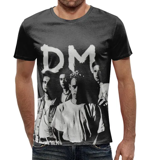 Заказать мужскую футболку в Москве. Футболка с полной запечаткой (мужская) Depeche Mode        от ПРИНТЫ ПЕЧАТЬ  - готовые дизайны и нанесение принтов.