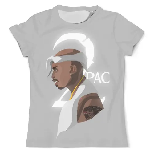 Заказать мужскую футболку в Москве. Футболка с полной запечаткой (мужская) Tupac Amaru Shakur (2Pac) от snoopdima  - готовые дизайны и нанесение принтов.