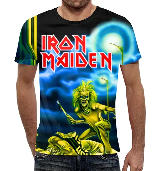 Заказать мужскую футболку в Москве. Футболка с полной запечаткой (мужская) Iron Maiden  от ПРИНТЫ ПЕЧАТЬ  - готовые дизайны и нанесение принтов.