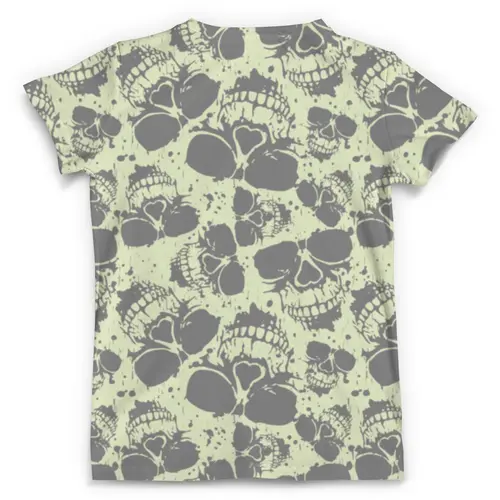 Заказать мужскую футболку в Москве. Футболка с полной запечаткой (мужская) Skull от denis01001 - готовые дизайны и нанесение принтов.