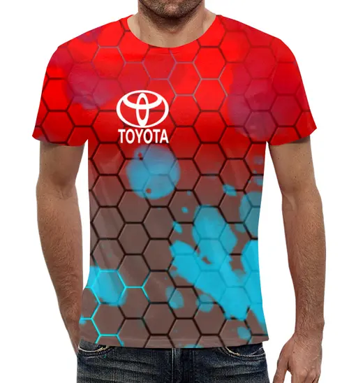 Заказать мужскую футболку в Москве. Футболка с полной запечаткой (мужская) Toyota от THE_NISE  - готовые дизайны и нанесение принтов.