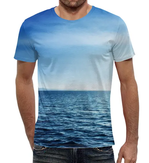 Заказать мужскую футболку в Москве. Футболка с полной запечаткой (мужская)  Море от Nalivaev - готовые дизайны и нанесение принтов.