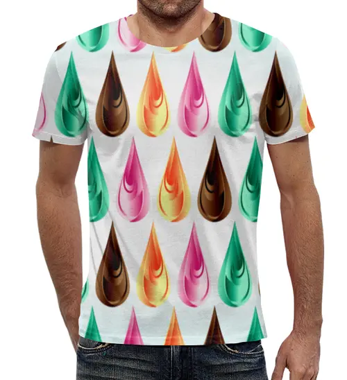Заказать мужскую футболку в Москве. Футболка с полной запечаткой (мужская) Candy от Fonzo - готовые дизайны и нанесение принтов.