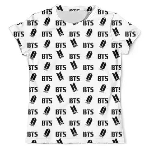 Заказать мужскую футболку в Москве. Футболка с полной запечаткой (мужская)  Группа BTS от THE_NISE  - готовые дизайны и нанесение принтов.