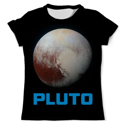 Заказать мужскую футболку в Москве. Футболка с полной запечаткой (мужская) Pluto от The Spaceway  - готовые дизайны и нанесение принтов.