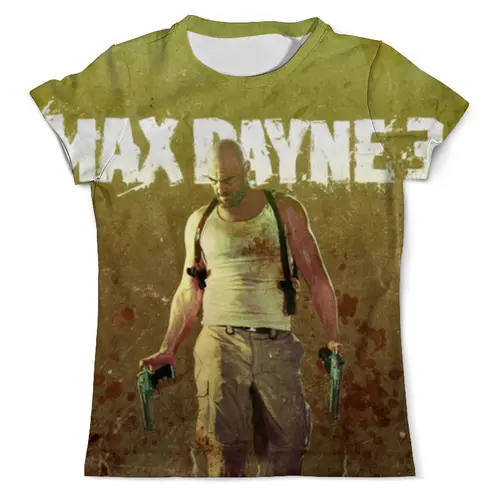Заказать мужскую футболку в Москве. Футболка с полной запечаткой (мужская) Макс Пейн от Just Paul - готовые дизайны и нанесение принтов.