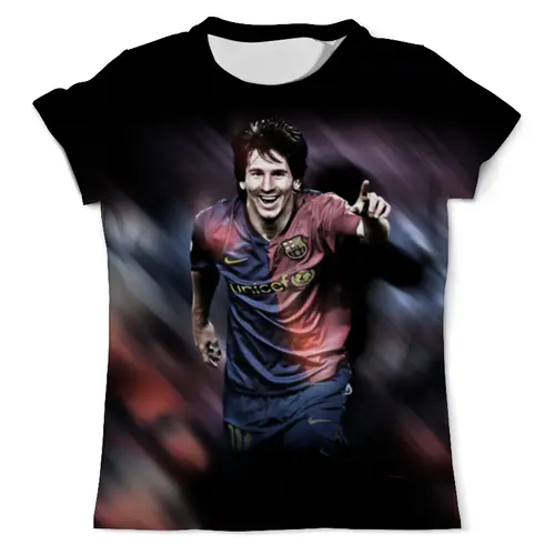 Заказать мужскую футболку в Москве. Футболка с полной запечаткой (мужская) Lionel  Messi (4) от T-shirt print  - готовые дизайны и нанесение принтов.