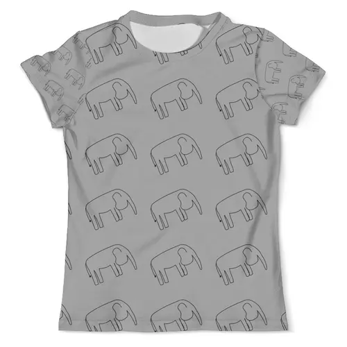 Заказать мужскую футболку в Москве. Футболка с полной запечаткой (мужская) Черный слон от Vadim Koval - готовые дизайны и нанесение принтов.