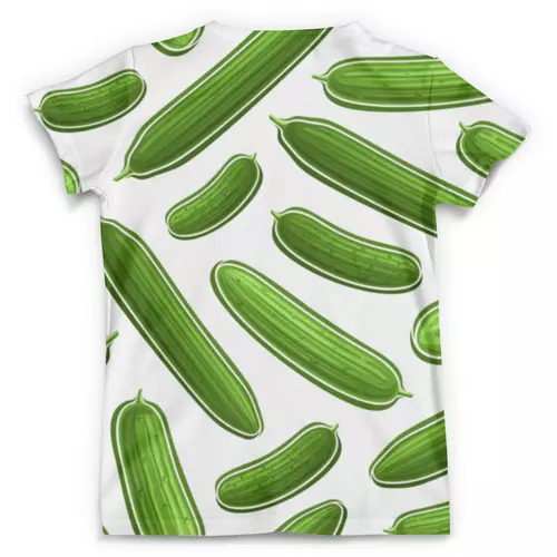 Заказать мужскую футболку в Москве. Футболка с полной запечаткой (мужская) Зелёные огурчики от skynatural - готовые дизайны и нанесение принтов.
