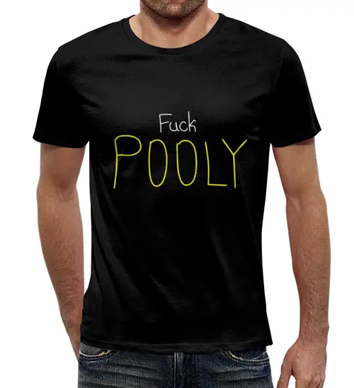 Заказать мужскую футболку в Москве. Футболка с полной запечаткой (мужская) Pooly от Wax  - готовые дизайны и нанесение принтов.