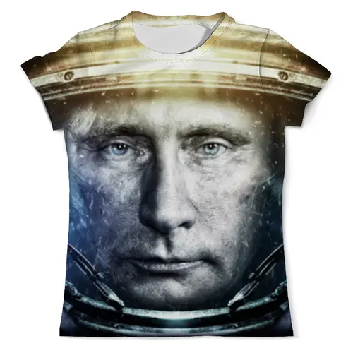 Заказать мужскую футболку в Москве. Футболка с полной запечаткой (мужская) Президент России от wolk2471 - готовые дизайны и нанесение принтов.