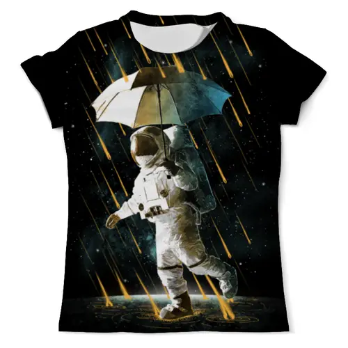 Заказать мужскую футболку в Москве. Футболка с полной запечаткой (мужская) Метеоритный дождь от Space Art - готовые дизайны и нанесение принтов.