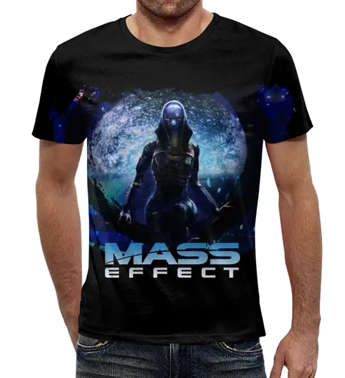 Заказать мужскую футболку в Москве. Футболка с полной запечаткой (мужская) Mass Effect от Artem  - готовые дизайны и нанесение принтов.