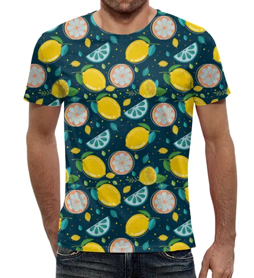 Заказать мужскую футболку в Москве. Футболка с полной запечаткой (мужская) Lime Design от balden - готовые дизайны и нанесение принтов.