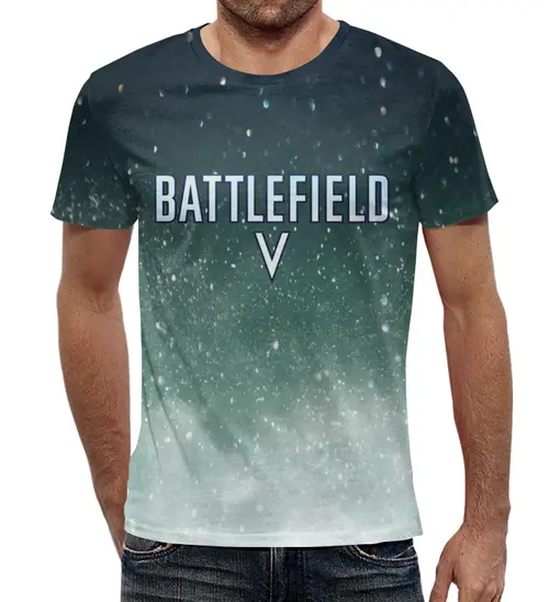 Заказать мужскую футболку в Москве. Футболка с полной запечаткой (мужская) Battlefield 5 от THE_NISE  - готовые дизайны и нанесение принтов.