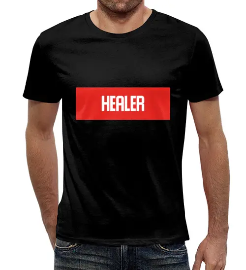 Заказать мужскую футболку в Москве. Футболка с полной запечаткой (мужская) Healer от THE_NISE  - готовые дизайны и нанесение принтов.