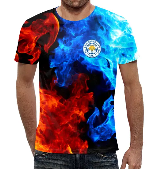 Заказать мужскую футболку в Москве. Футболка с полной запечаткой (мужская) Leicester City от THE_NISE  - готовые дизайны и нанесение принтов.
