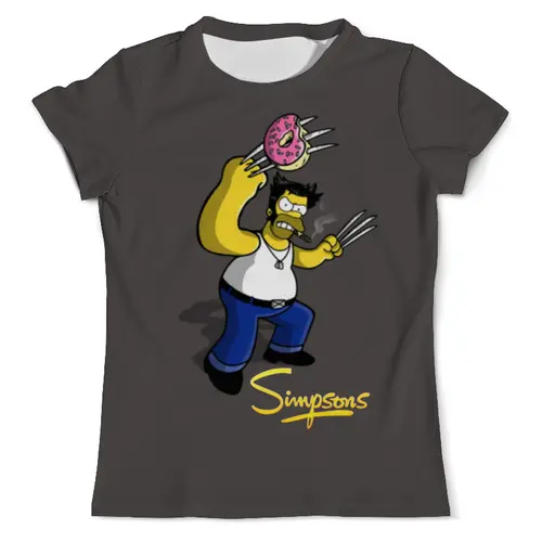 Заказать мужскую футболку в Москве. Футболка с полной запечаткой (мужская) The Simpson от ПРИНТЫ ПЕЧАТЬ  - готовые дизайны и нанесение принтов.