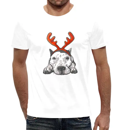 Заказать мужскую футболку в Москве. Футболка с полной запечаткой (мужская) собака от THE_NISE  - готовые дизайны и нанесение принтов.