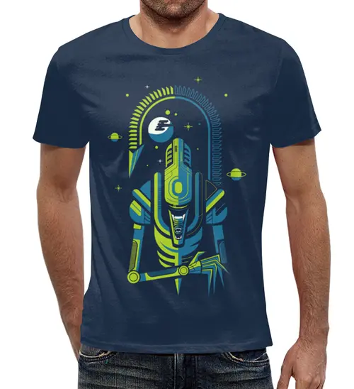 Заказать мужскую футболку в Москве. Футболка с полной запечаткой (мужская) Alien  от ПРИНТЫ ПЕЧАТЬ  - готовые дизайны и нанесение принтов.