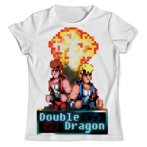 Заказать мужскую футболку в Москве. Футболка с полной запечаткой (мужская) Double Dragon от BJ Shop - готовые дизайны и нанесение принтов.