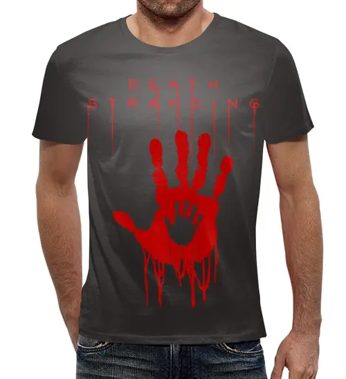 Заказать мужскую футболку в Москве. Футболка с полной запечаткой (мужская) Death Stranding        от T-shirt print  - готовые дизайны и нанесение принтов.