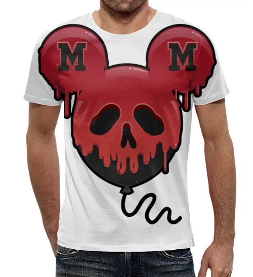 Заказать мужскую футболку в Москве. Футболка с полной запечаткой (мужская) Skull - 27 от Vladec11 - готовые дизайны и нанесение принтов.