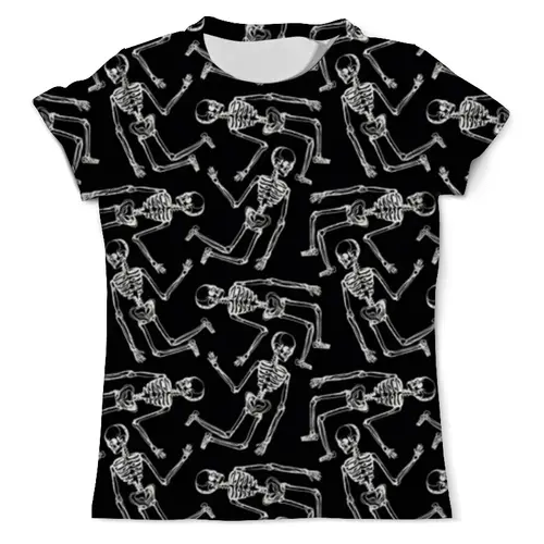 Заказать мужскую футболку в Москве. Футболка с полной запечаткой (мужская) Скелетоны от T-shirt print  - готовые дизайны и нанесение принтов.