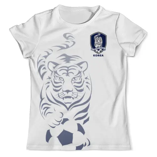 Заказать мужскую футболку в Москве. Футболка с полной запечаткой (мужская) Сборная Кореи от geekbox - готовые дизайны и нанесение принтов.