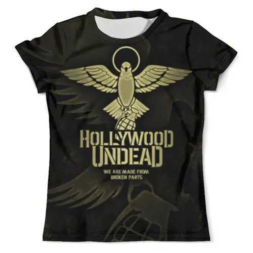 Заказать мужскую футболку в Москве. Футболка с полной запечаткой (мужская) Hollywood Undead от geekbox - готовые дизайны и нанесение принтов.