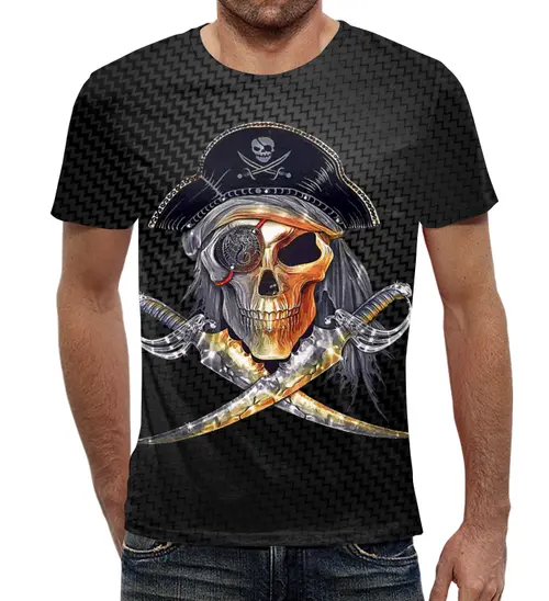 Заказать мужскую футболку в Москве. Футболка с полной запечаткой (мужская) Pirates от balden - готовые дизайны и нанесение принтов.