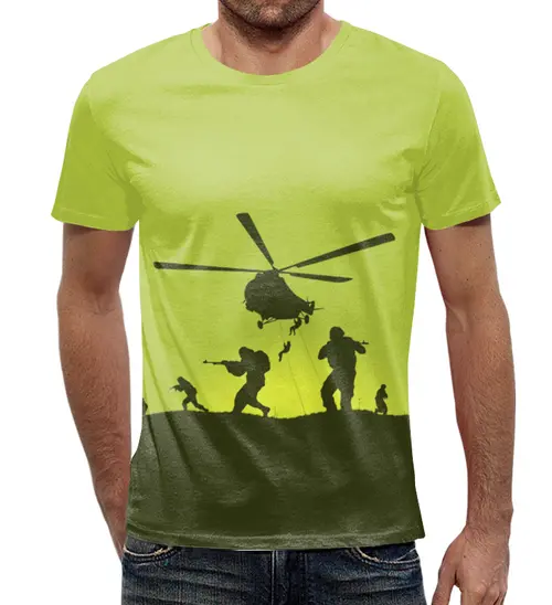 Заказать мужскую футболку в Москве. Футболка с полной запечаткой (мужская) Army    от T-shirt print  - готовые дизайны и нанесение принтов.