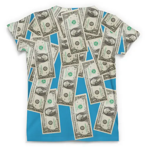 Заказать мужскую футболку в Москве. Футболка с полной запечаткой (мужская) Доллары от Yaroslava - готовые дизайны и нанесение принтов.