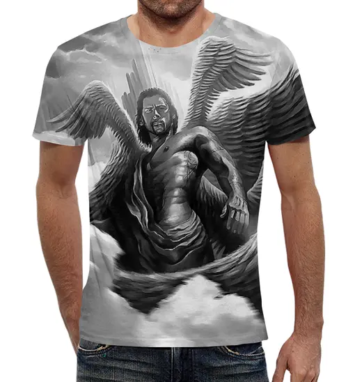 Заказать мужскую футболку в Москве. Футболка с полной запечаткой (мужская) Archangel Lucifer от balden - готовые дизайны и нанесение принтов.