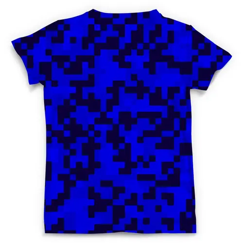 Заказать мужскую футболку в Москве. Футболка с полной запечаткой (мужская) Синие пиксели от THE_NISE  - готовые дизайны и нанесение принтов.