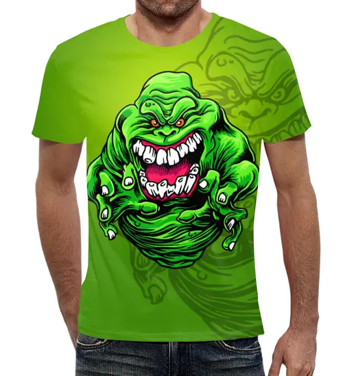 Заказать мужскую футболку в Москве. Футболка с полной запечаткой (мужская) Green Slime от balden - готовые дизайны и нанесение принтов.