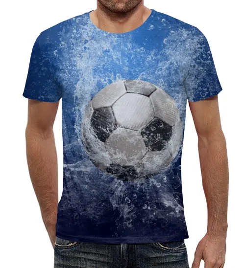Заказать мужскую футболку в Москве. Футболка с полной запечаткой (мужская) Сила футбола от agrius88@mail.ru - готовые дизайны и нанесение принтов.