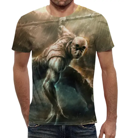 Заказать мужскую футболку в Москве. Футболка с полной запечаткой (мужская) Riddik- " Чёрная дыра" от margo23 - готовые дизайны и нанесение принтов.