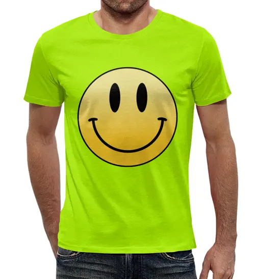 Заказать мужскую футболку в Москве. Футболка с полной запечаткой (мужская) Smile от Jimmy Flash - готовые дизайны и нанесение принтов.