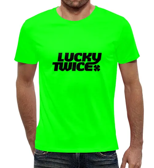 Заказать мужскую футболку в Москве. Футболка с полной запечаткой (мужская) Lucky twice от THE_NISE  - готовые дизайны и нанесение принтов.