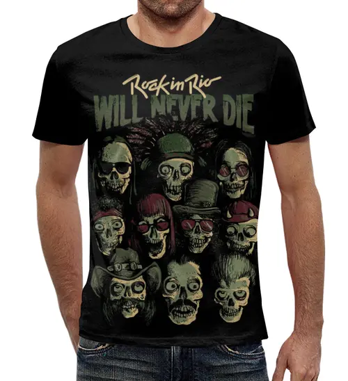 Заказать мужскую футболку в Москве. Футболка с полной запечаткой (мужская) Rock in Rio - фестиваль рок музыки от Leichenwagen - готовые дизайны и нанесение принтов.