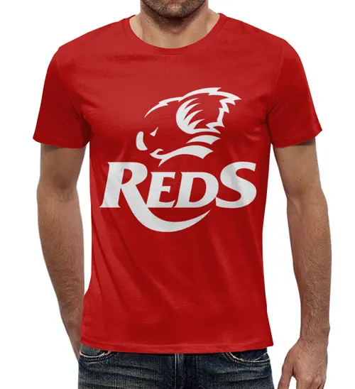 Заказать мужскую футболку в Москве. Футболка с полной запечаткой (мужская) Редс регби от rugby - готовые дизайны и нанесение принтов.